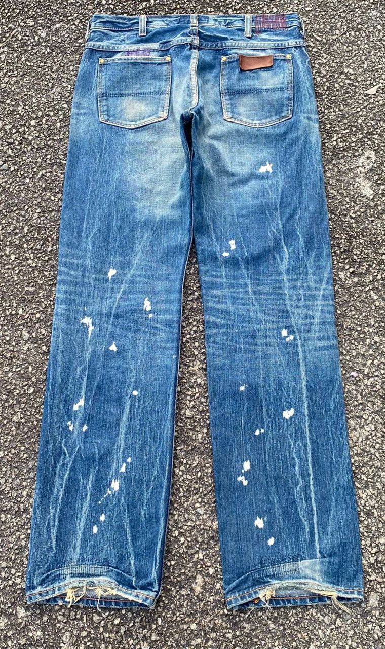 Wrangler Vintage 80s Wrangler Blue Bell Distressed Denim Size US 32 / EU 48 - 2 Thumbnail