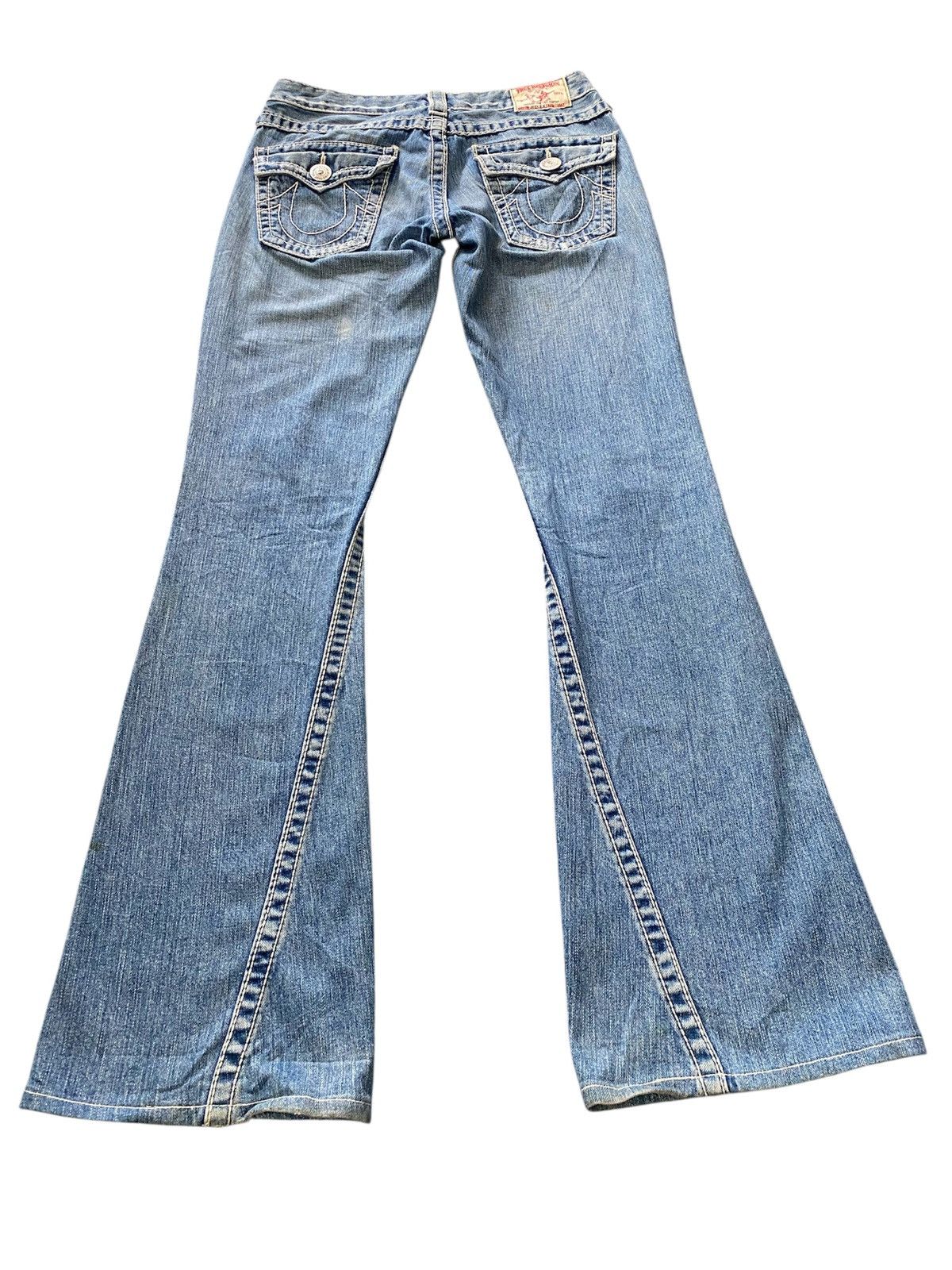 Designer Flare True Religion Joey Big Bootcut Jeans Size 27" / US 4 / IT 40 - 2 Thumbnail