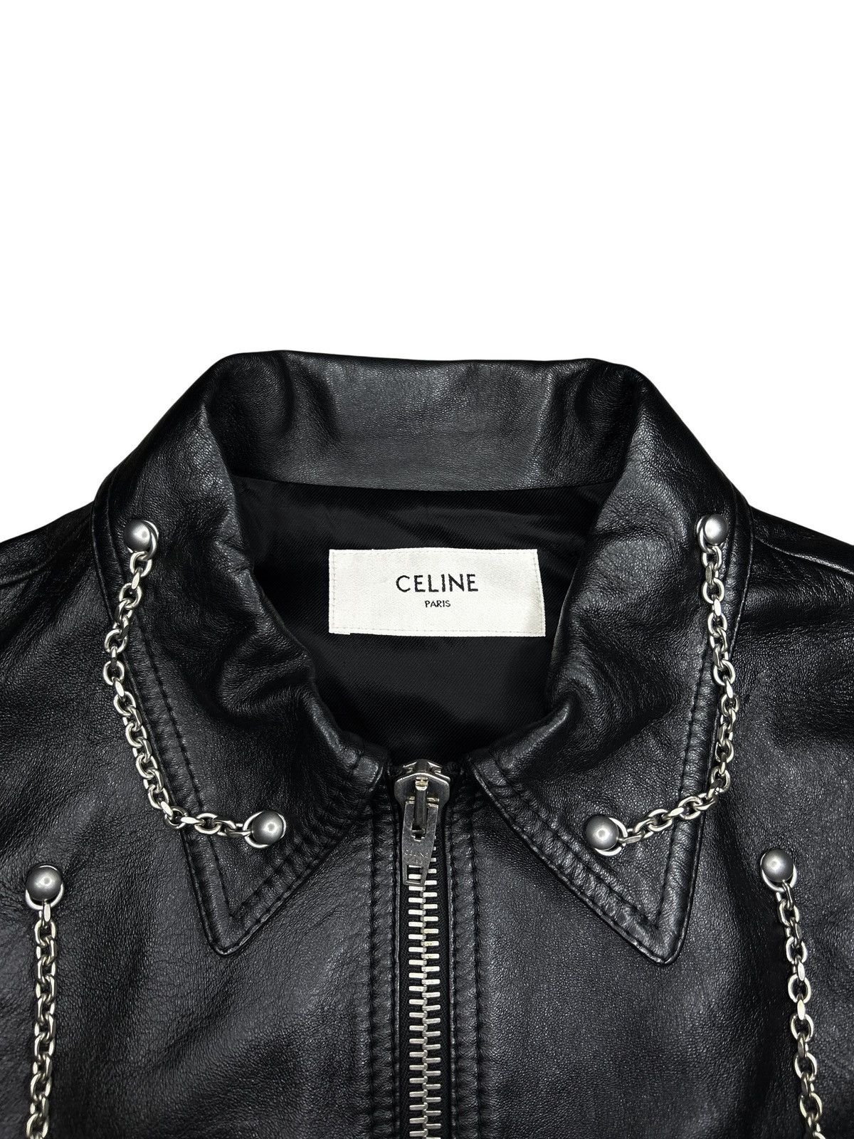 Celine F/W 21 Chained Leather Bomber Size US L / EU 52-54 / 3 - 14 Thumbnail