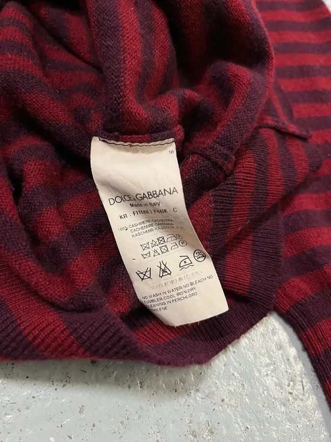 Dolce & Gabbana 2010s Dolce & Gabbana Bordeaux Two Tone Striped Sweater Size US M / EU 48-50 / 2 - 9 Thumbnail