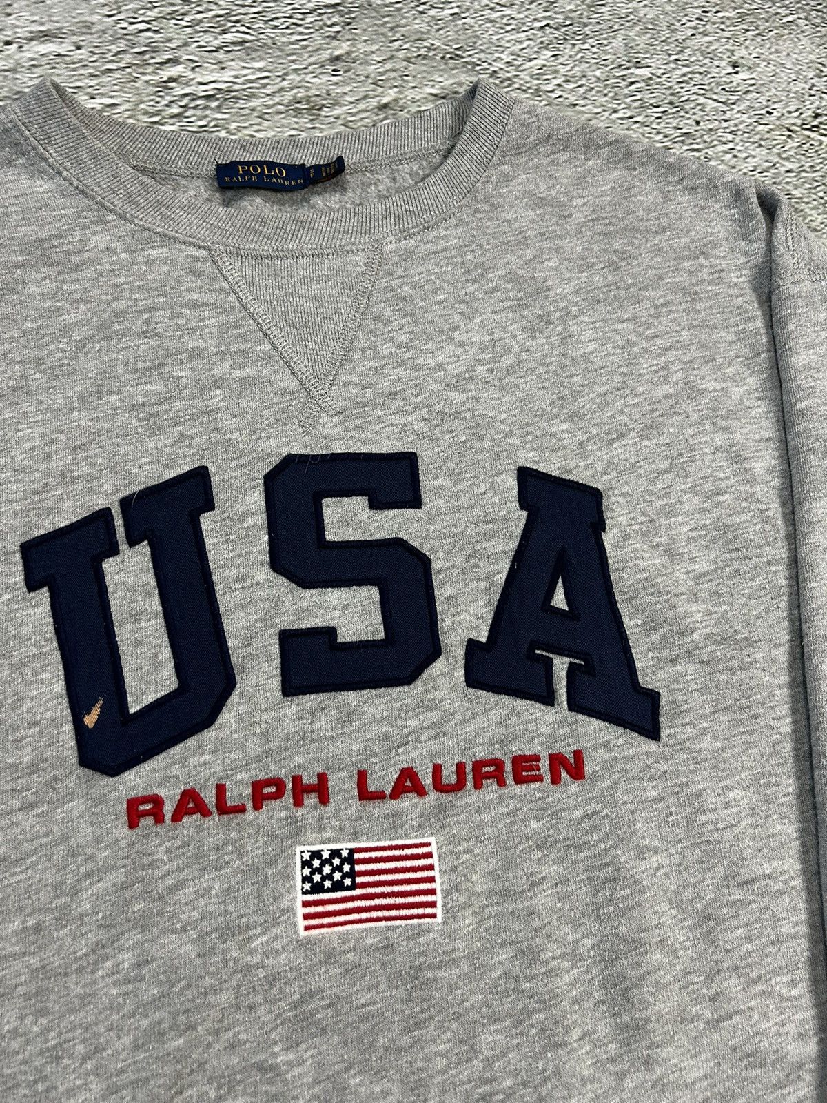 Polo Ralph Lauren Chief Keef Polo Ralph Lauren sweatshirt grey USA big logo Size US S / EU 44-46 / 1 - 2 Thumbnail