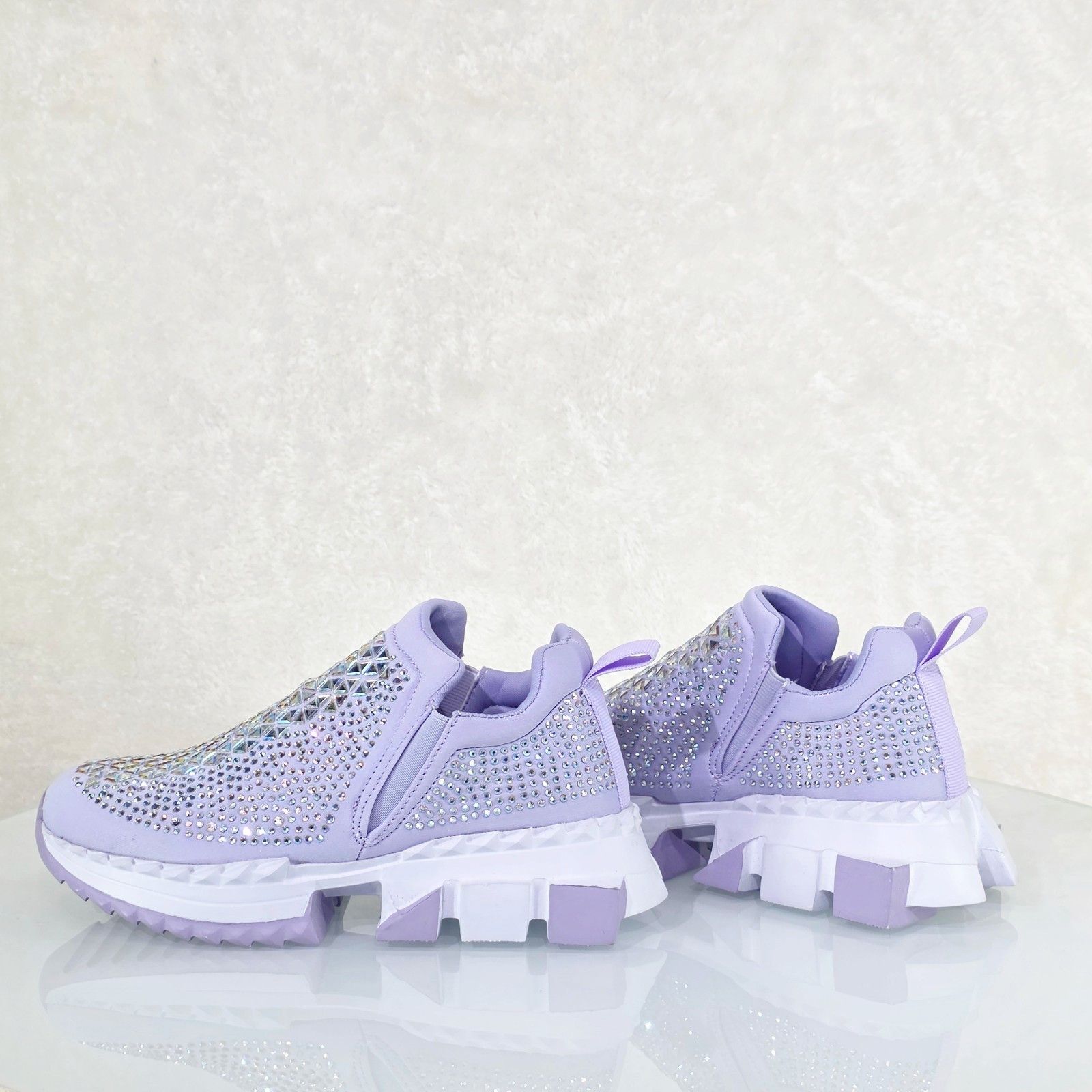 Other Presto Light Weight Slip on Light Purple Rhinestone Sneakers Size US 8 / IT 38 - 5 Thumbnail