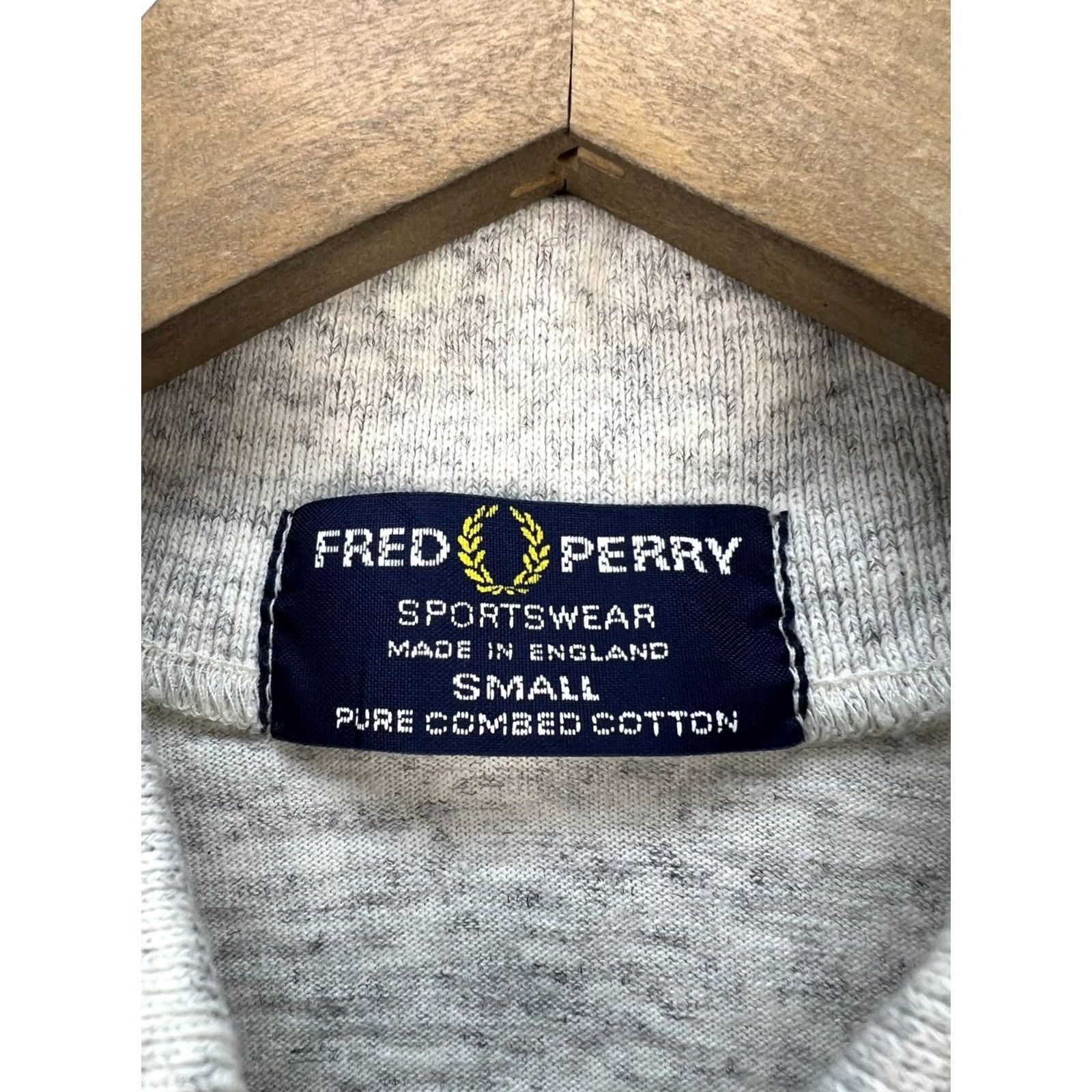 Fred Perry Fred Perry Polo Shirt Mens S 90s Vintage Made in England Short Sleeve Gray Beige Polo Size US S / EU 44-46 / 1 - 5 Thumbnail
