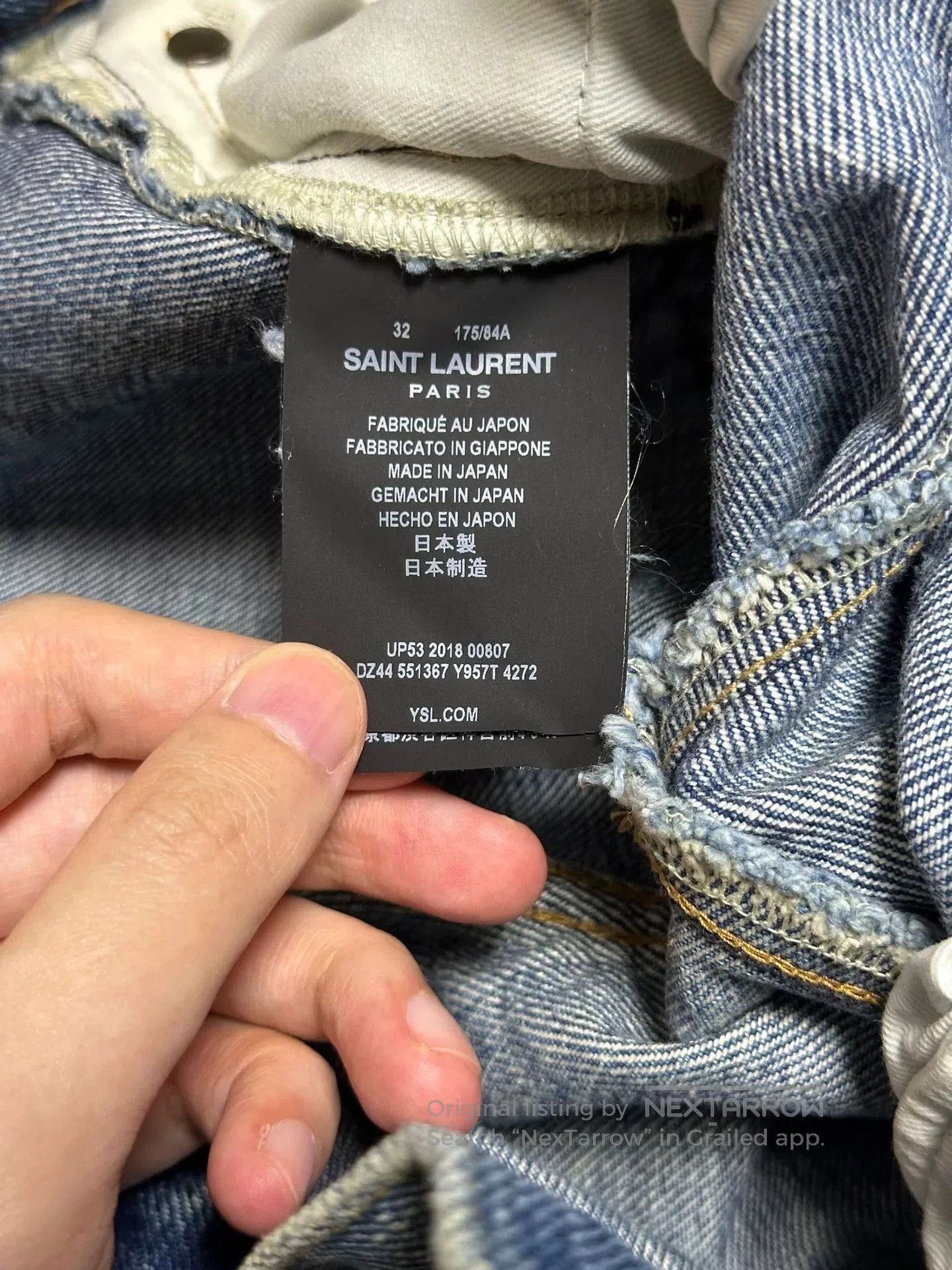Saint Laurent Paris distressed blue denim shorts by Saint Laurent. Size US 32 / EU 48 - 9 Thumbnail