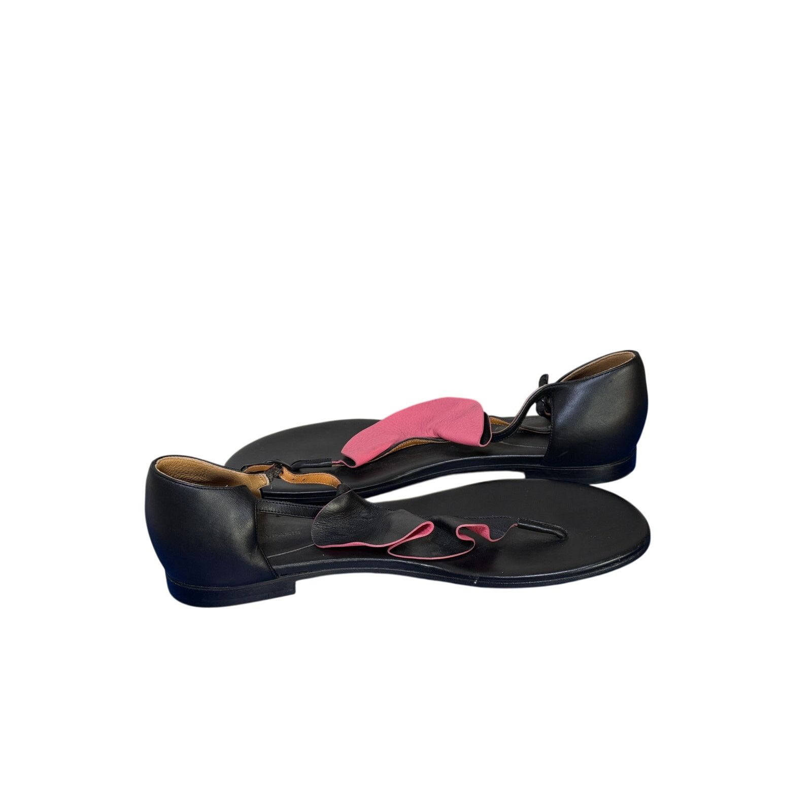 Balenciaga Balenciaga Women's Black Leather Sandals Size US 9.5 / IT 39.5 - 4 Thumbnail