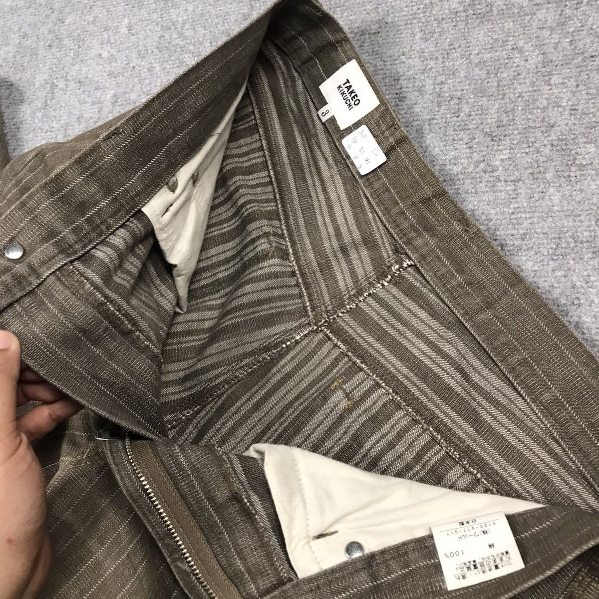 Japanese Brand × Takeo Kikuchi × Tornado Mart TAKEO KIKUCHI PATCHWORK BROWN PANTS JAPAN Size US 30 / EU 46 - 14 Thumbnail