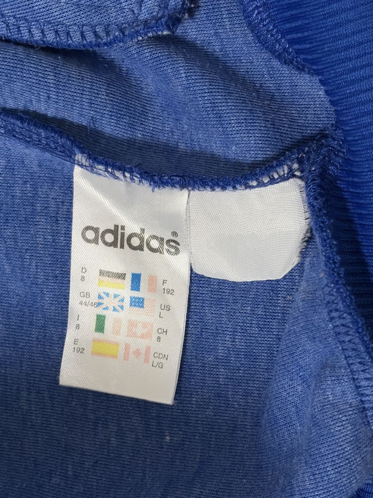 Adidas Rare Vintage Adidas Blue Three Stripes Sweater Size US L / EU 52-54 / 3 - 5 Thumbnail