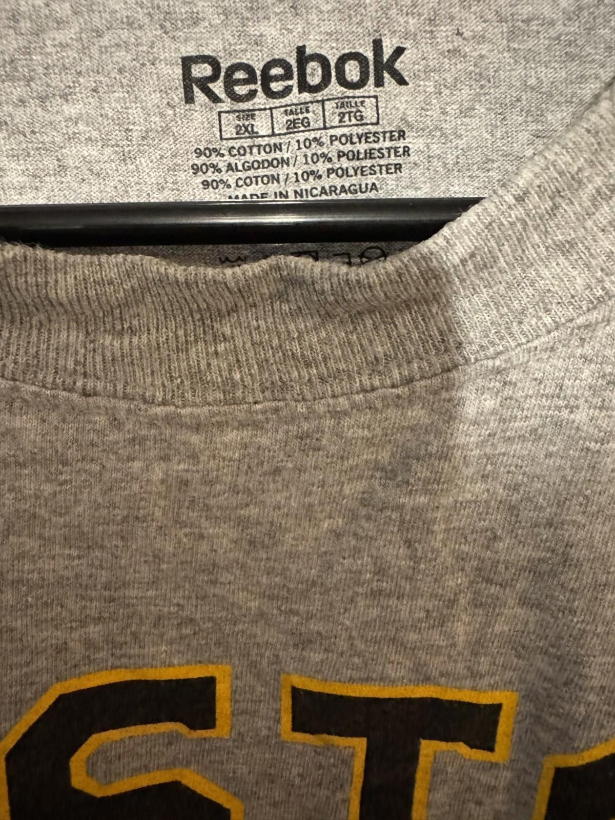 Reebok Boston Bruins Reebok Stanley Cup Champs Gray Tee Men Sz XXL Size ONE SIZE - 3 Thumbnail