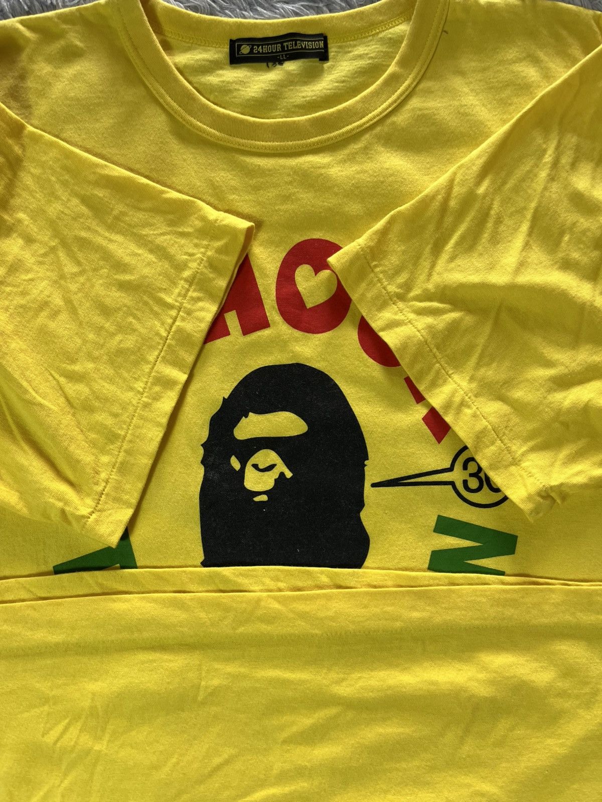 Bape Vintage 24 hour television x BAPE single stich t shirt Size US L / EU 52-54 / 3 - 3 Thumbnail