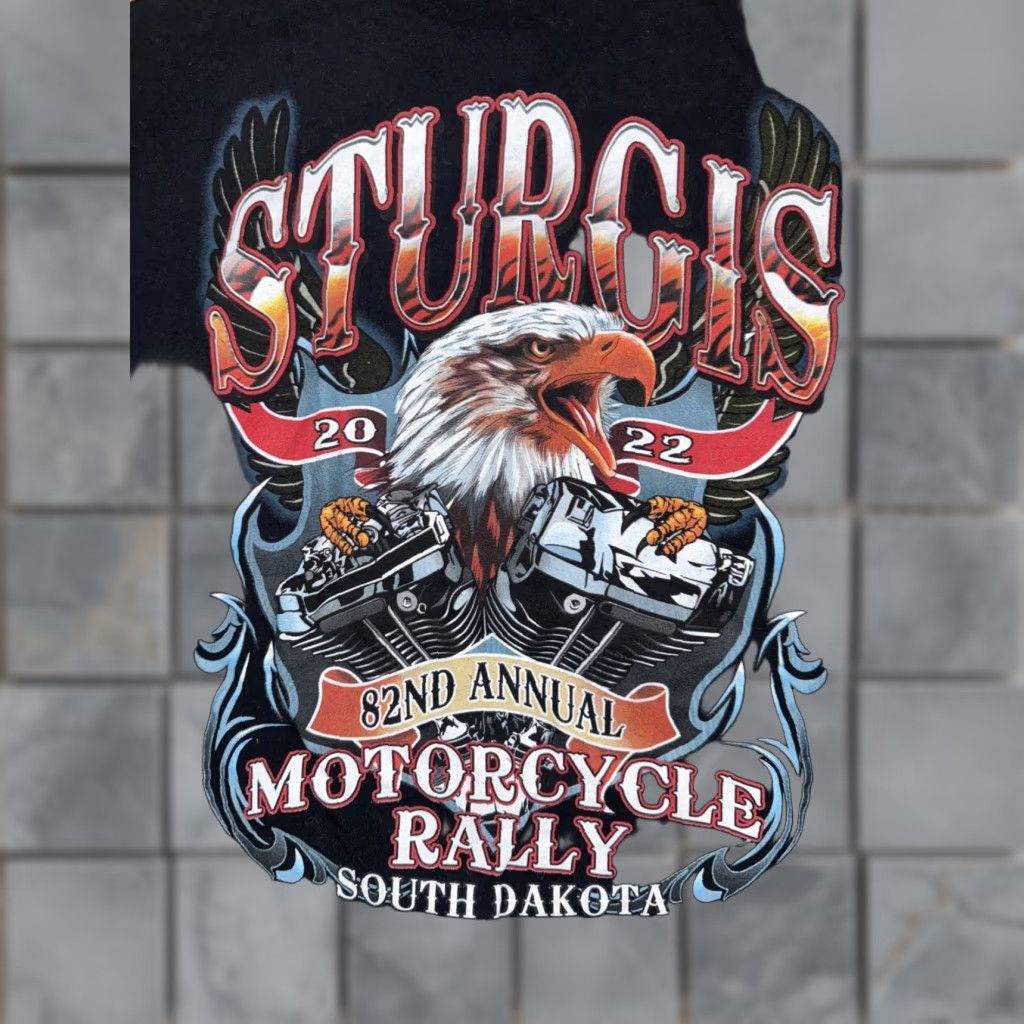 Vintage Sturgis T-Shirt Black Large 20x26 Men Crew Neck Short Sleeve Graphic Print Biker Motorcycle Rally 82nd Annual South Dakota Size US L / EU 52-54 / 3 - 1 Thumbnail