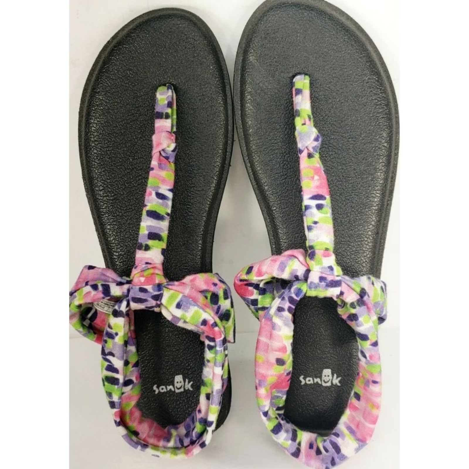 Sanuk Sanuk Yoga Sling Sandal Women Black Multicolored Cushy 8M Size US 8 / IT 38 - 6 Thumbnail