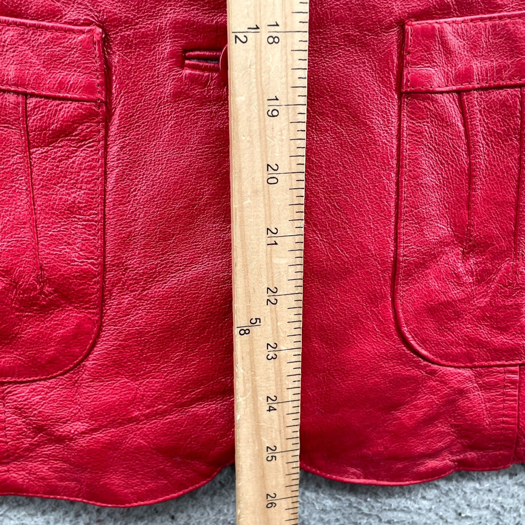 Vintage VINTAGE Metrostyle Red Leather Jacket Womens 8 Coat Academia 90's Chic Y2k Fall Corpcore Jacket Size M / US 6-8 / IT 42-44 - 5 Thumbnail