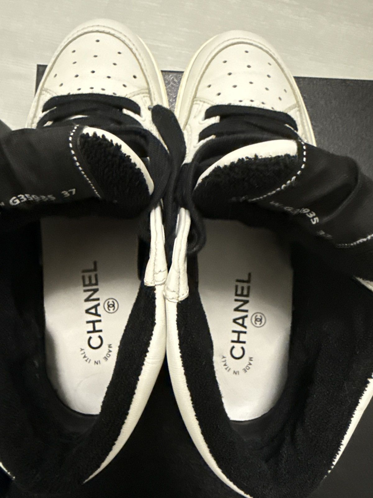 Chanel Chanel High Top Trainers Size US 7 / IT 37 - 8 Thumbnail