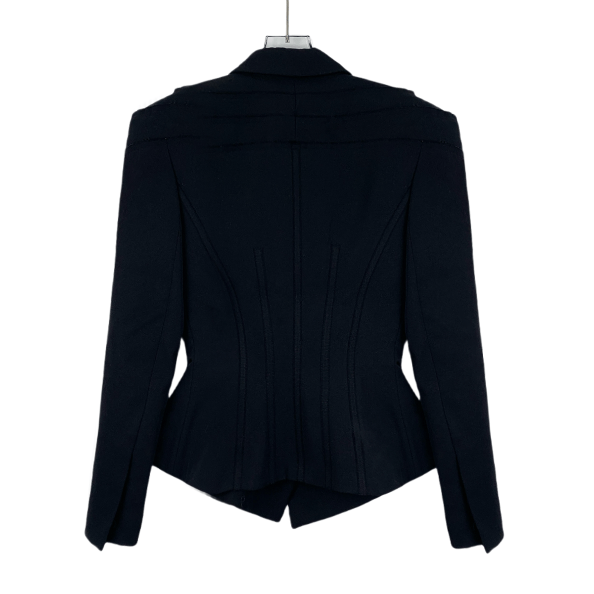 Balmain Balmain Black Wool Long-Sleeve Blazer Jacket (Size S) Size S / US 4 / IT 40 - 7 Thumbnail