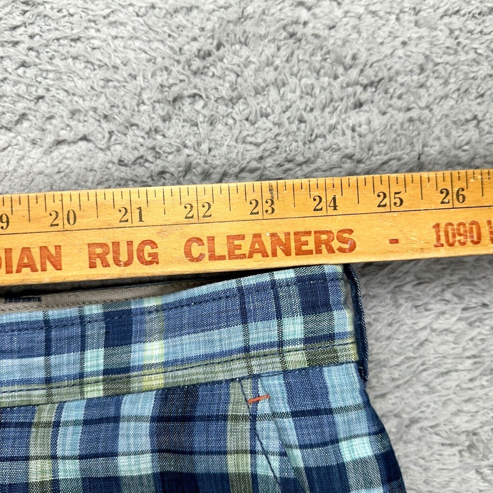 Tommy Bahama Tommy Bahama Linen Blend Shorts Mens 48L Long Plaid Blue Yellow Pockets Casual Outdoor Travel Size US 32 / EU 48 - 5 Thumbnail