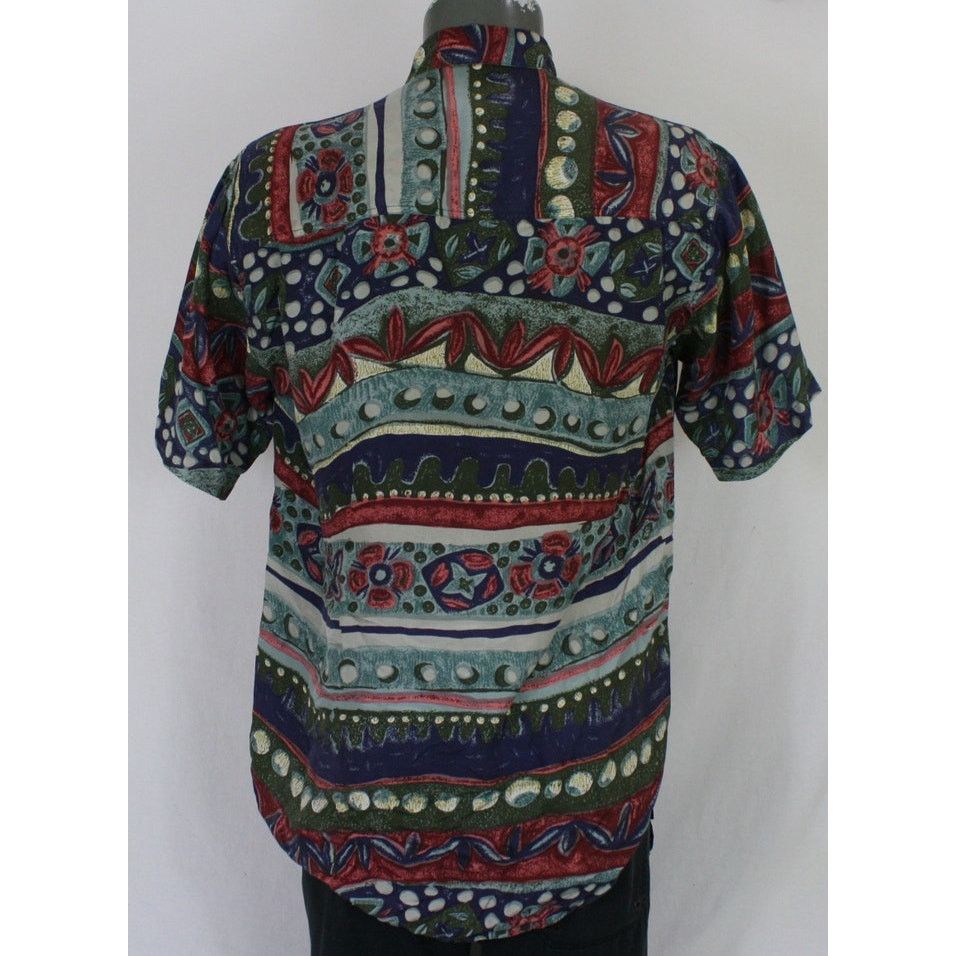 Vintage Acajac Silk Shirt Mens S Abstract Retro Button Up 90s Style Size US S / EU 44-46 / 1 - 3 Thumbnail