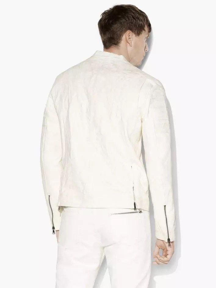 John Varvatos Off White Moto Jacket. Size US S / EU 44-46 / 1 - 2 Thumbnail