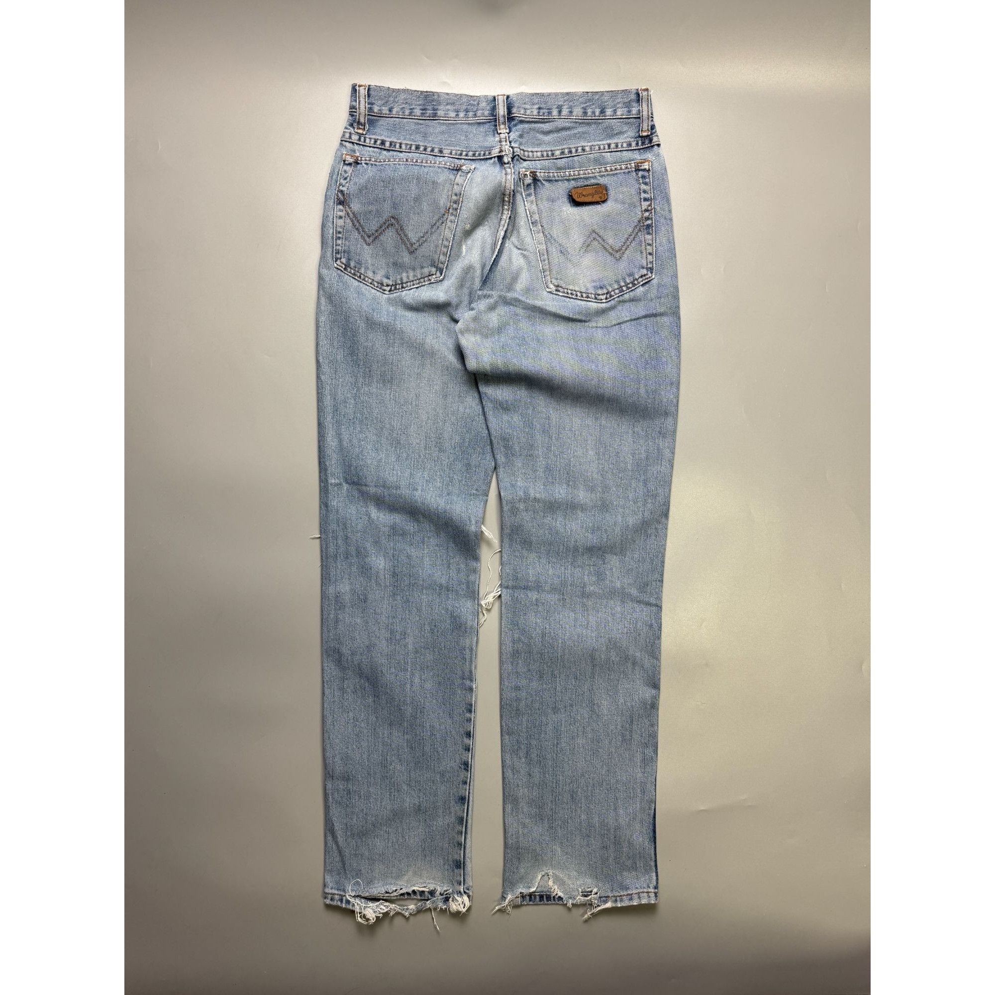 Wrangler Wrangler Texas Light Wash Distressed Denim Jeans (Y1139) Size US 30 / EU 46 - 14 Thumbnail