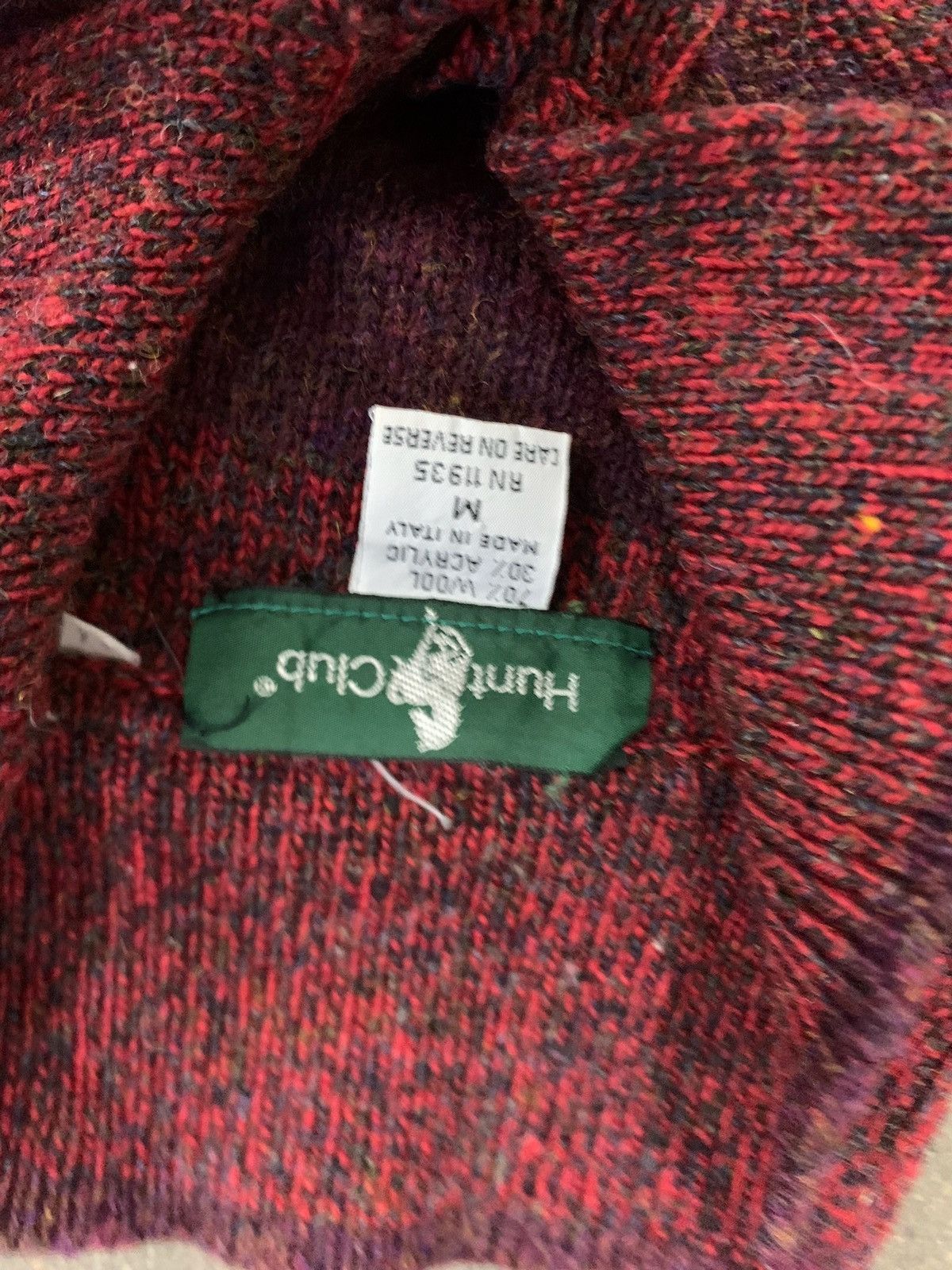 Vintage Vintage Wool Check Collared Knit Sweater Size US M / EU 48-50 / 2 - 2 Thumbnail