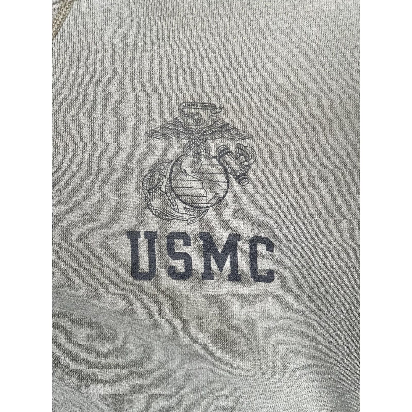 Soffe VINTAGE USMC Sweatshirt Mens Small Green Crewneck Fleece Made USA Military Size US S / EU 44-46 / 1 - 2 Thumbnail