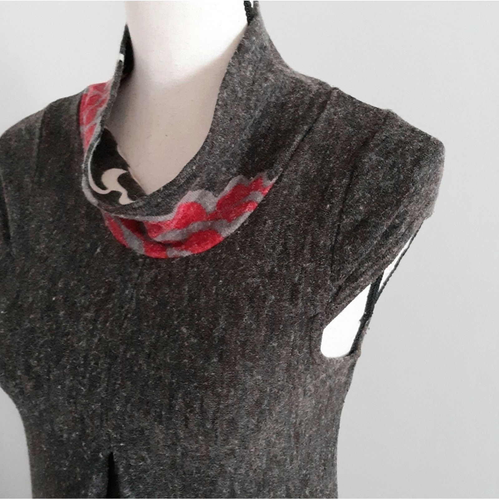 Vintage Funky People Cowl Neck Dress Size S / US 4 / IT 40 - 2 Thumbnail
