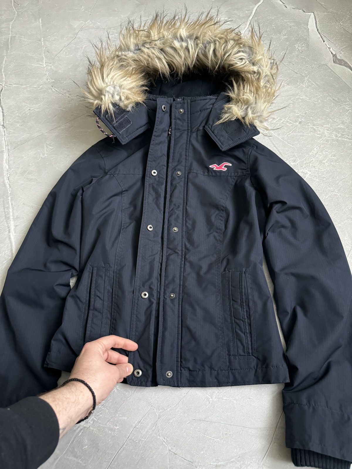 Hollister 00s Hollister Faux Fur Hood Crop Jacket Ifsixwasnine Style Size M / US 6-8 / IT 42-44 - 7 Thumbnail