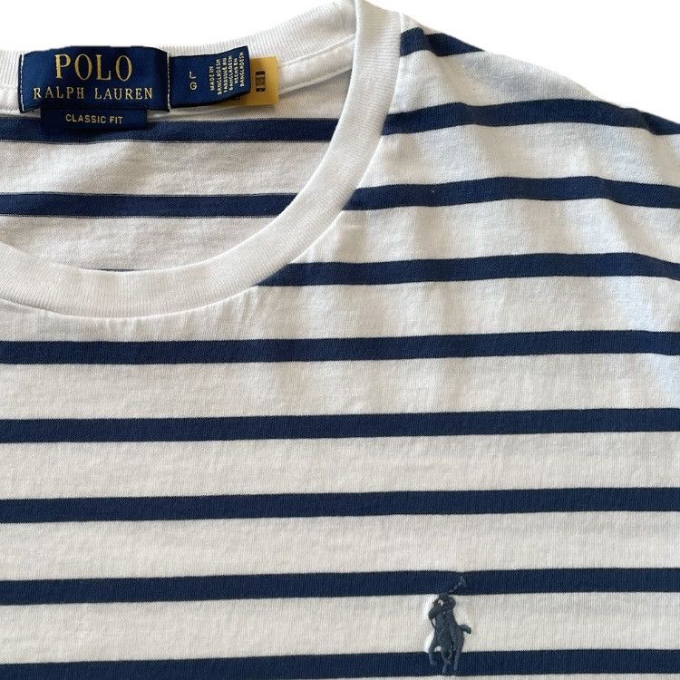 Polo Ralph Lauren Navy Striped Tee Shirt Size US L / EU 52-54 / 3 - 3 Thumbnail