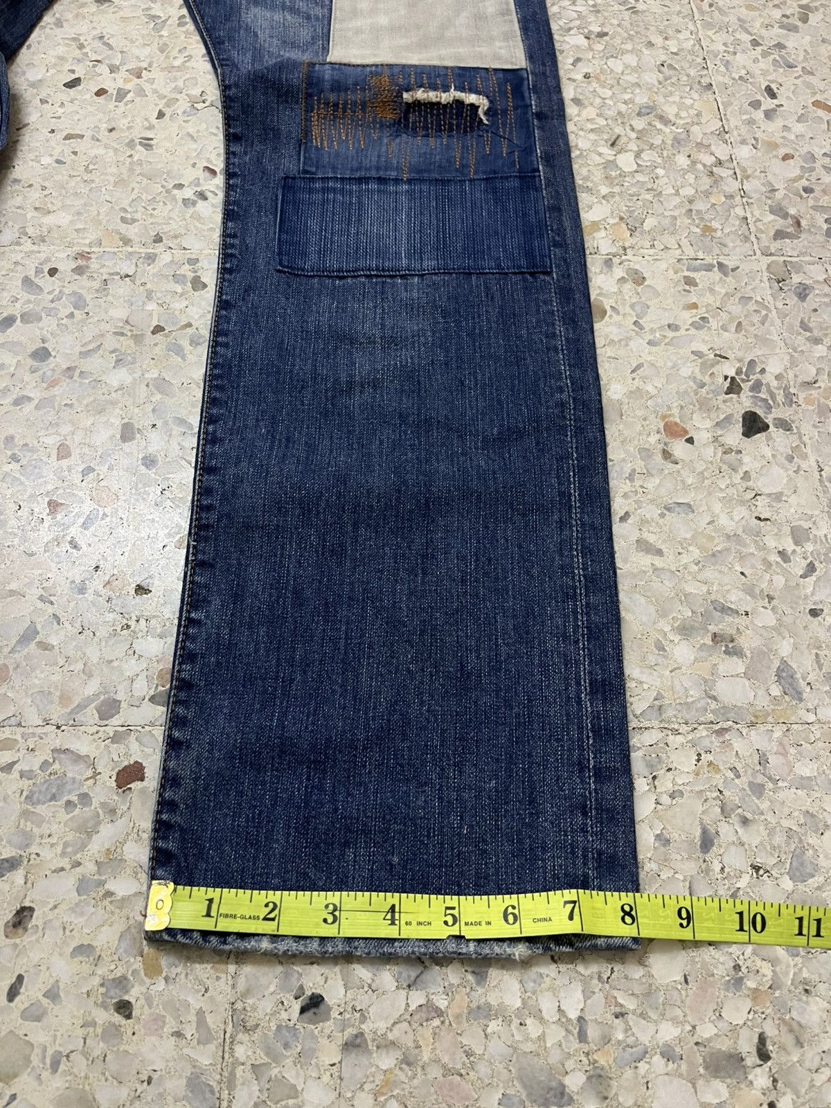 Japanese Brand Japanese brand distressed patchwork denim Size US 32 / EU 48 - 11 Thumbnail