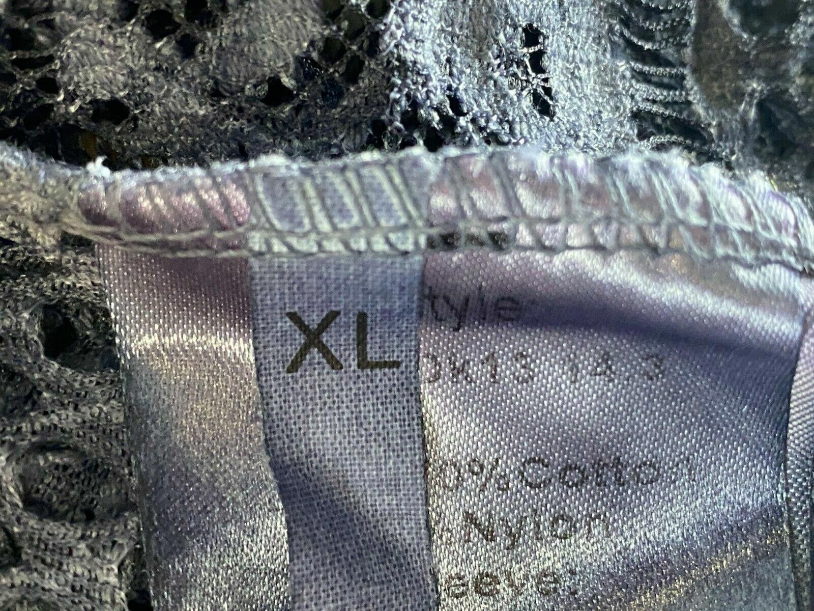 Designer Project AJ 117 Blue Floral Mesh Blouse Sweater Size XL Size XL / US 12-14 / IT 48-50 - 10 Thumbnail