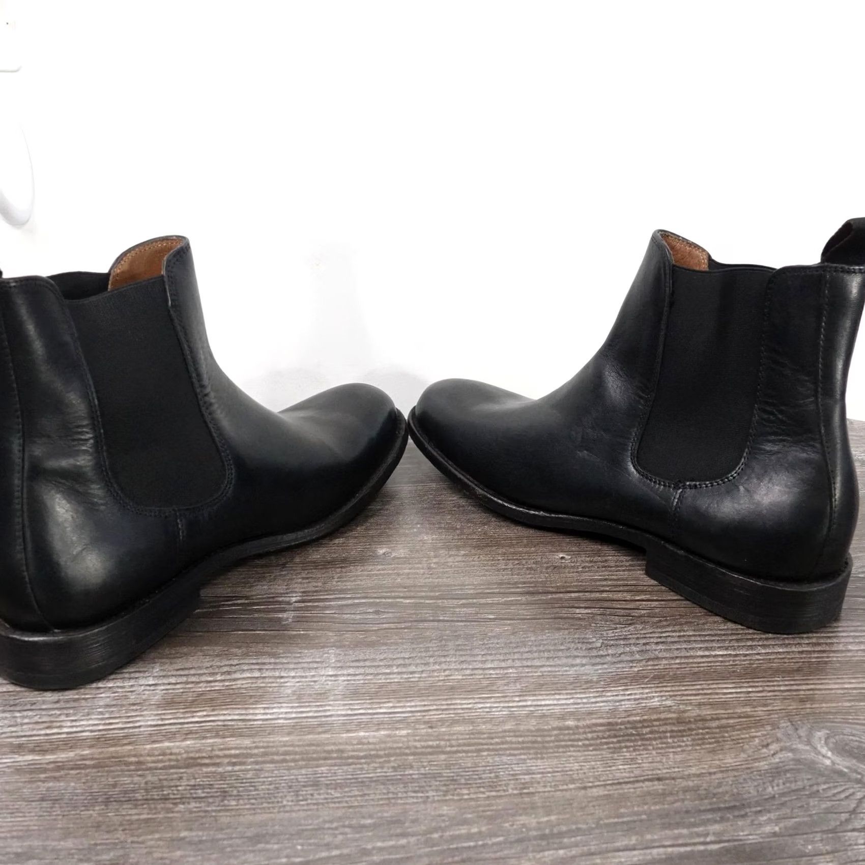 Frye Tyler Chelsea Boots Mens 8 Black Leather Pull On Booties FR40159 Frye Boots Mens Black Tyler Chelsea Leather Pull On Ankle  main image 3