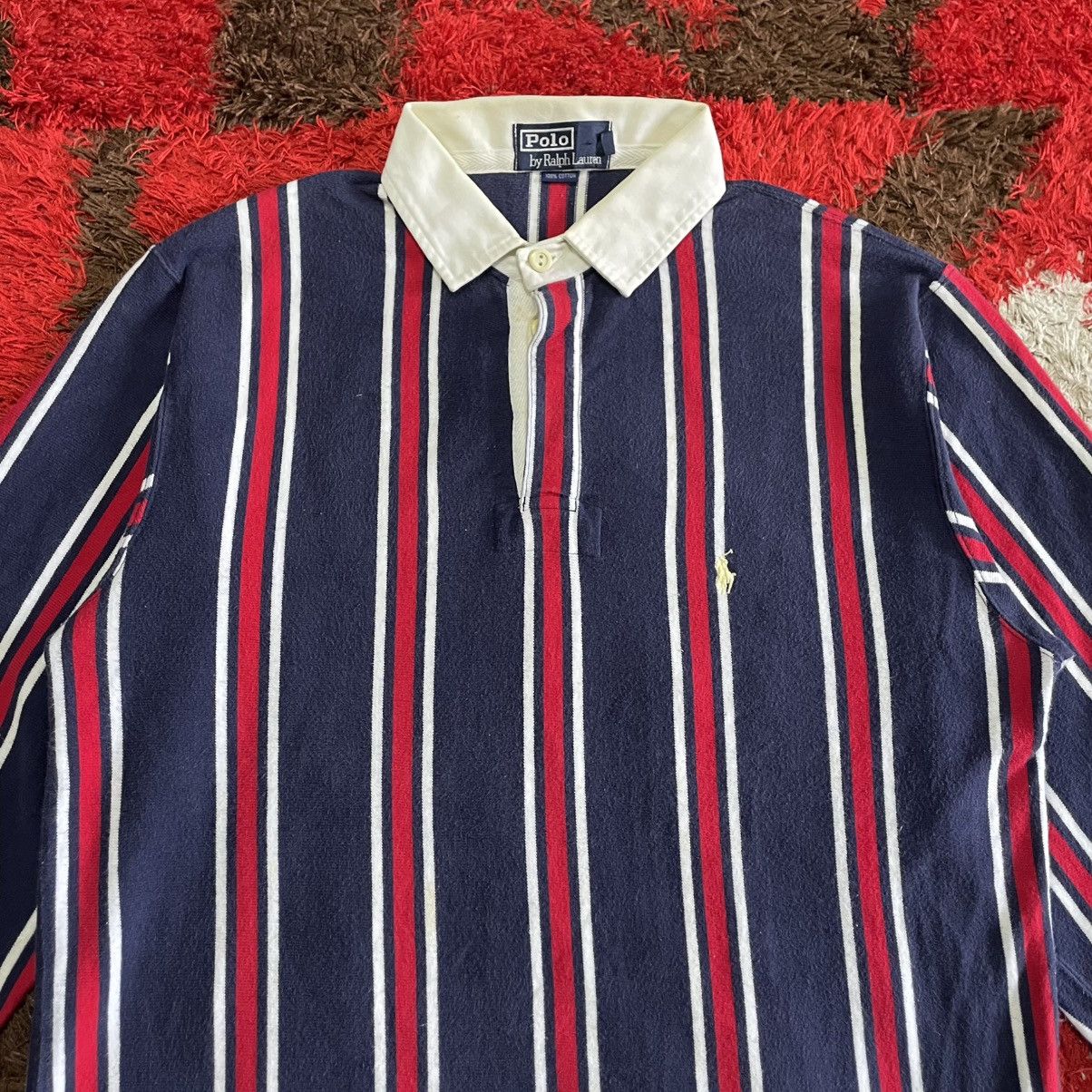 Polo Ralph Lauren 🔥Vintage Polo Ralph Lauren Small Pony Striped Rugby Shirts Size US M / EU 48-50 / 2 - 4 Thumbnail