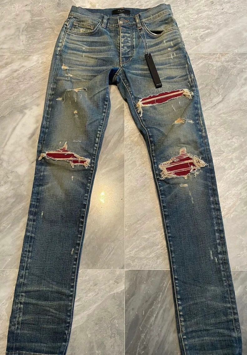 Amiri AMIRI Yellow Clay Washed Paneled Jeans Size 29 - dmc Size US 29 - 1 Thumbnail