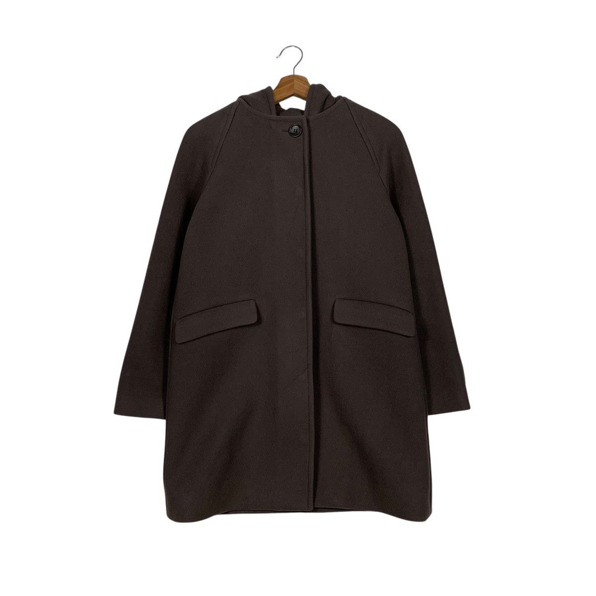 SHIPS Japanese Brand Ships Hooded Wool Coat Size M / US 6-8 / IT 42-44 - 1 Thumbnail