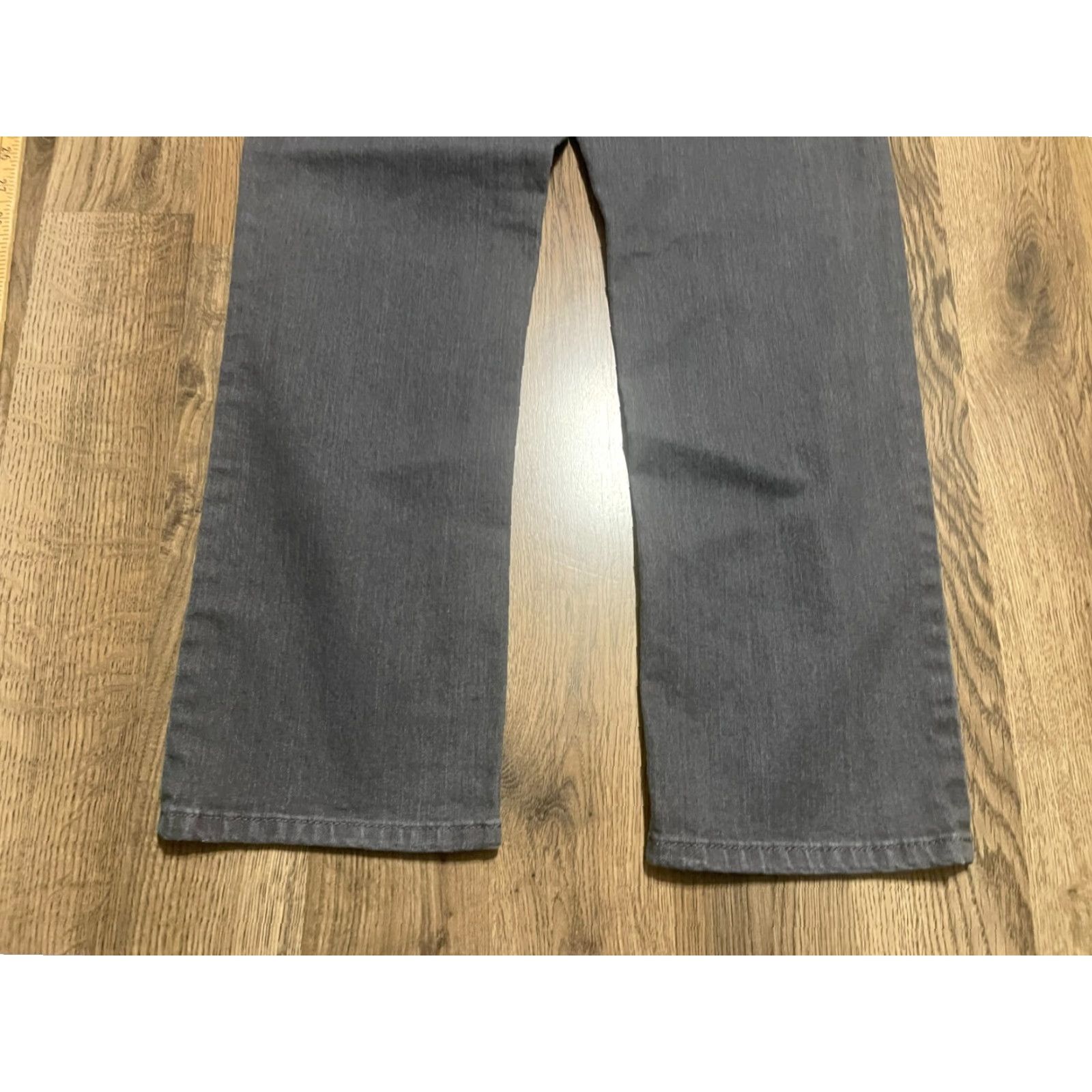 Vintage Ruff Hewn Jeans Women's 10 Petite Black Denim Straight Leg Pockets Size 32" / US 10 / IT 46 - 4 Thumbnail
