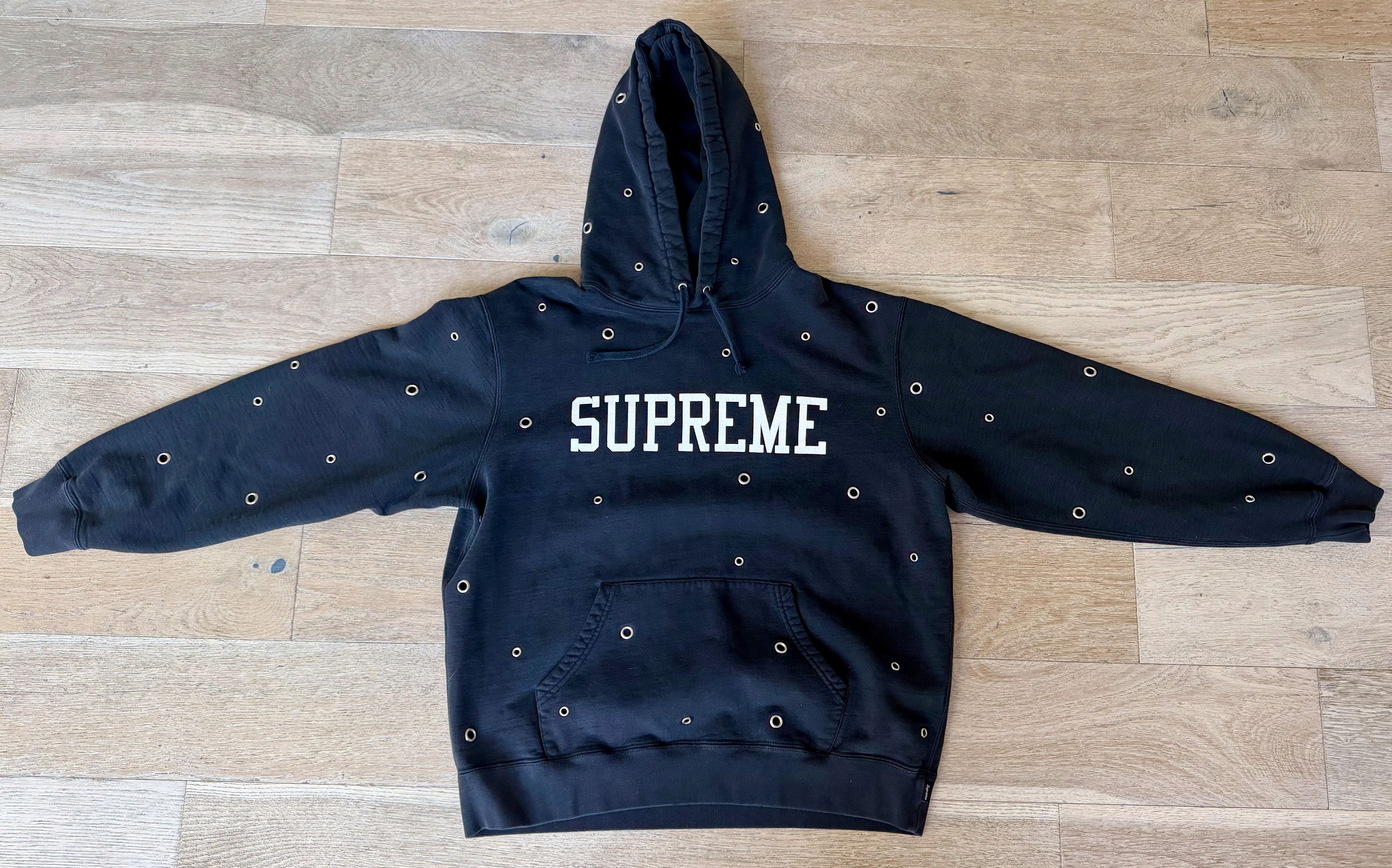 Supreme Supreme Studded Black Hoodie | Grailed