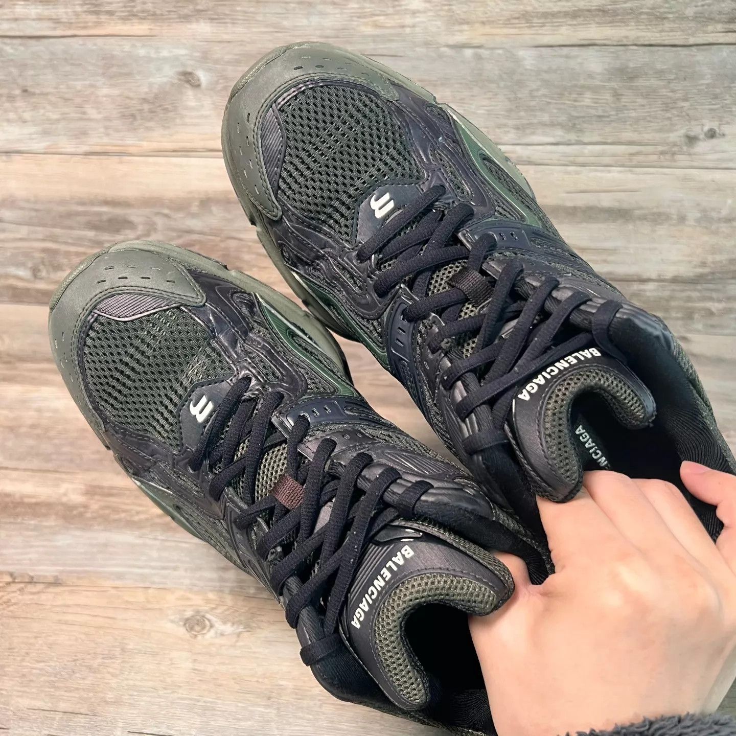 Balenciaga Balenciaga Xpander 42 EU Black-Green & Brown-Green Near Mint Size US 9 / EU 42 - 5 Thumbnail