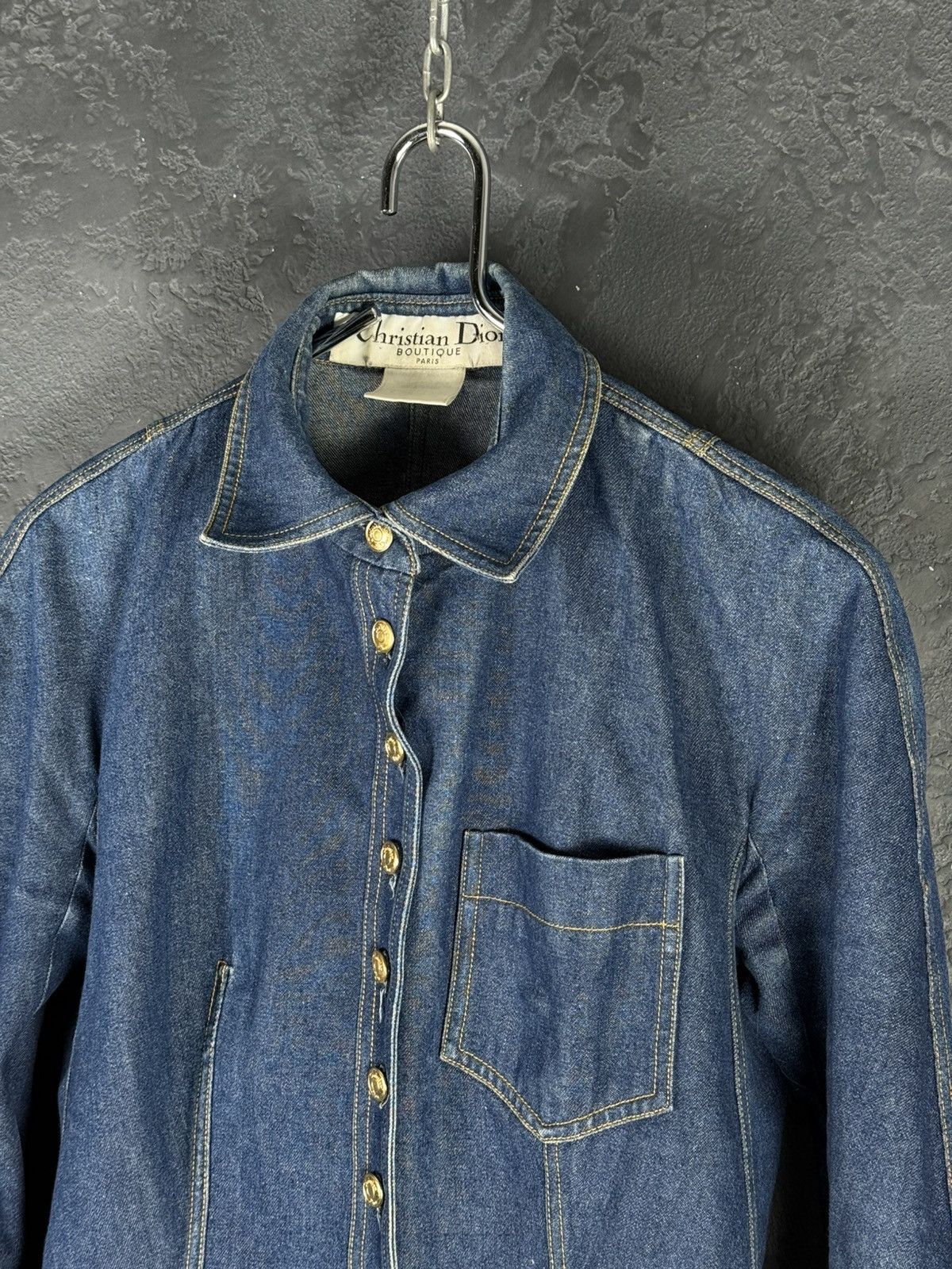 Dior Vintage CHRISTIAN DIOR BOUTIQUE Embroidered Denim Jacket Size M / US 6-8 / IT 42-44 - 9 Thumbnail