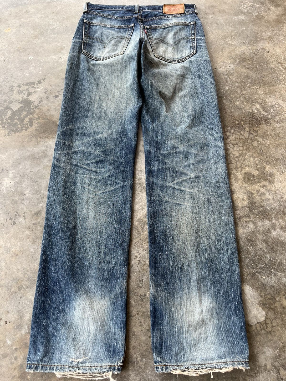 Levi's Vintage 90’s Levis 502 Distressed Mud Wash Jean Size US 30 / EU 46 - 2 Thumbnail