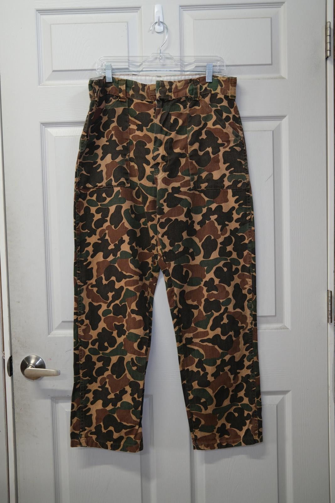 Vintage 70's Duck Camo Straight-Leg-Pant Size 36" / US 14 / IT 50 - 1 Thumbnail