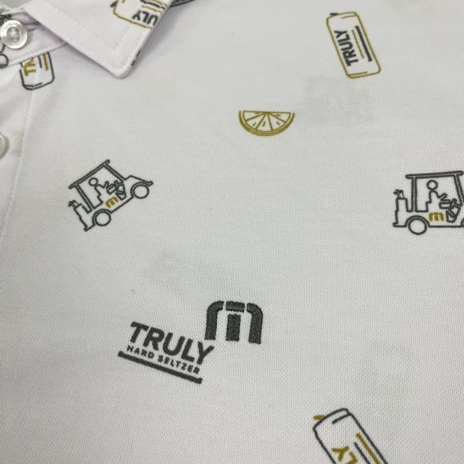 TravisMathew Travis Mathew Polo Shirt Mens 2XL Truly Seltzer Truth Or Dare Golf Performance Size US XXL / EU 58 / 5 - 4 Thumbnail