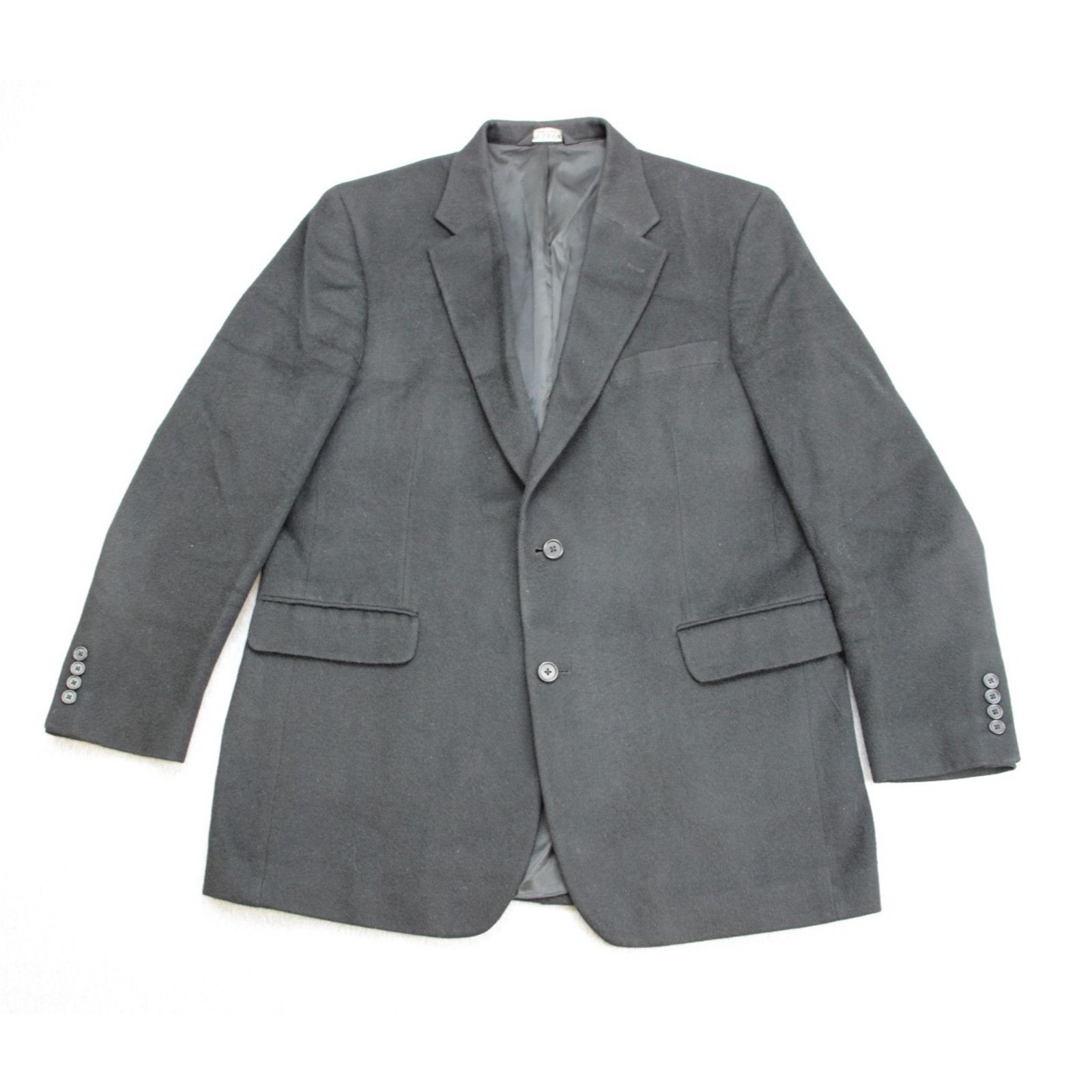 Jos. A. Bank Jos A Bank Blazer Mens 44L Black Camel Hair 2 Button Size 44L - 2 Thumbnail