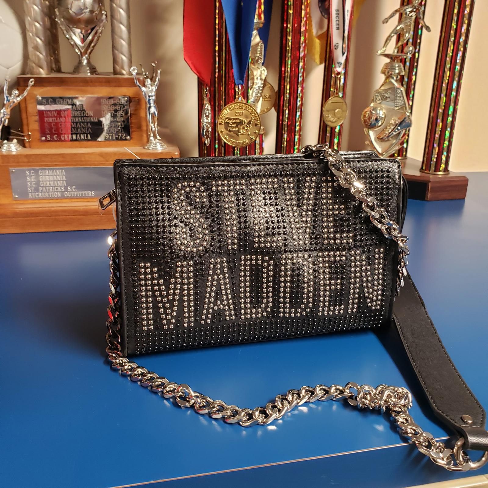 Steve Madden Steve Madden BJayda Stud Letters Crossbody Bag- Black Size ONE SIZE - 2 Thumbnail