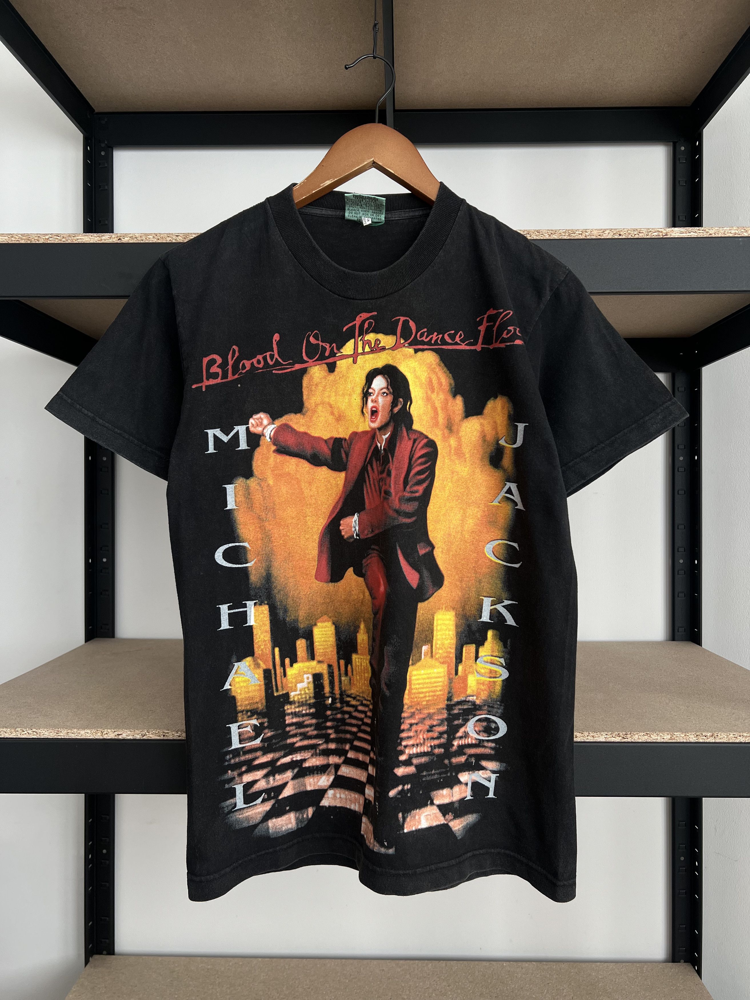image of Band Tees x Rap Tees Vintage 90's Michael Jackson Blood On The Dance Floor T-Shirt in Black (Size M