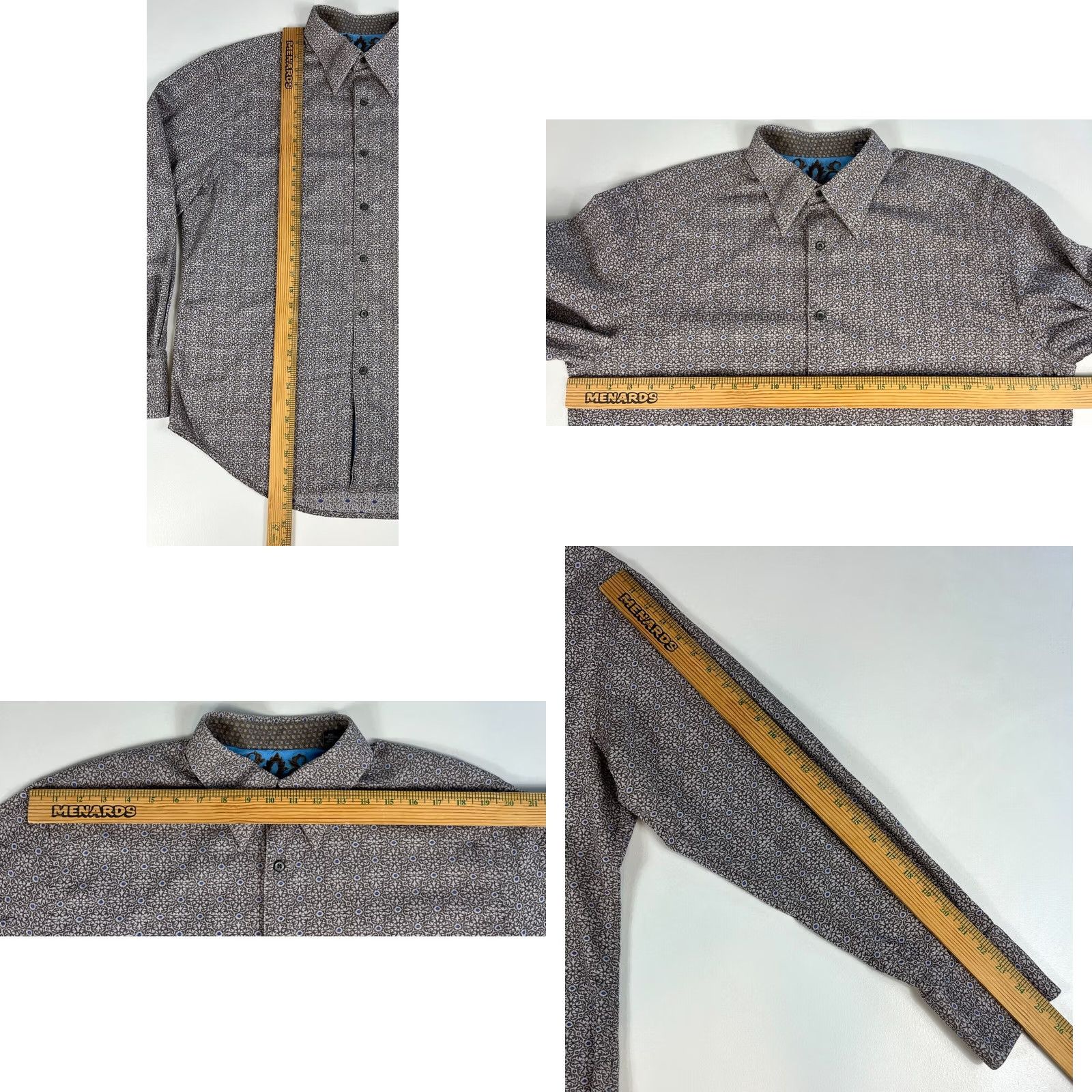 Robert Graham Robert Graham Button-Up Shirt Foulard Silk Trim XL Men’s Long Sleeve Brown Cotton Folded Silk Trim Shirt Size US XL / EU 56 / 4 - 9 Thumbnail