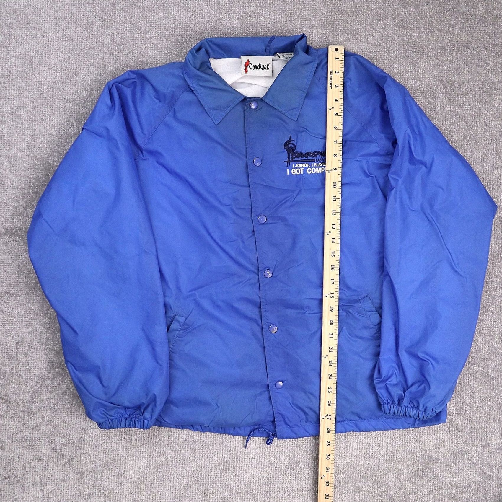 Vintage VTG Cardinal Stratosphere Las Vegas Casino Snap Jacket Long Sleeve Blue XL Men Size US XL / EU 56 / 4 - 3 Thumbnail