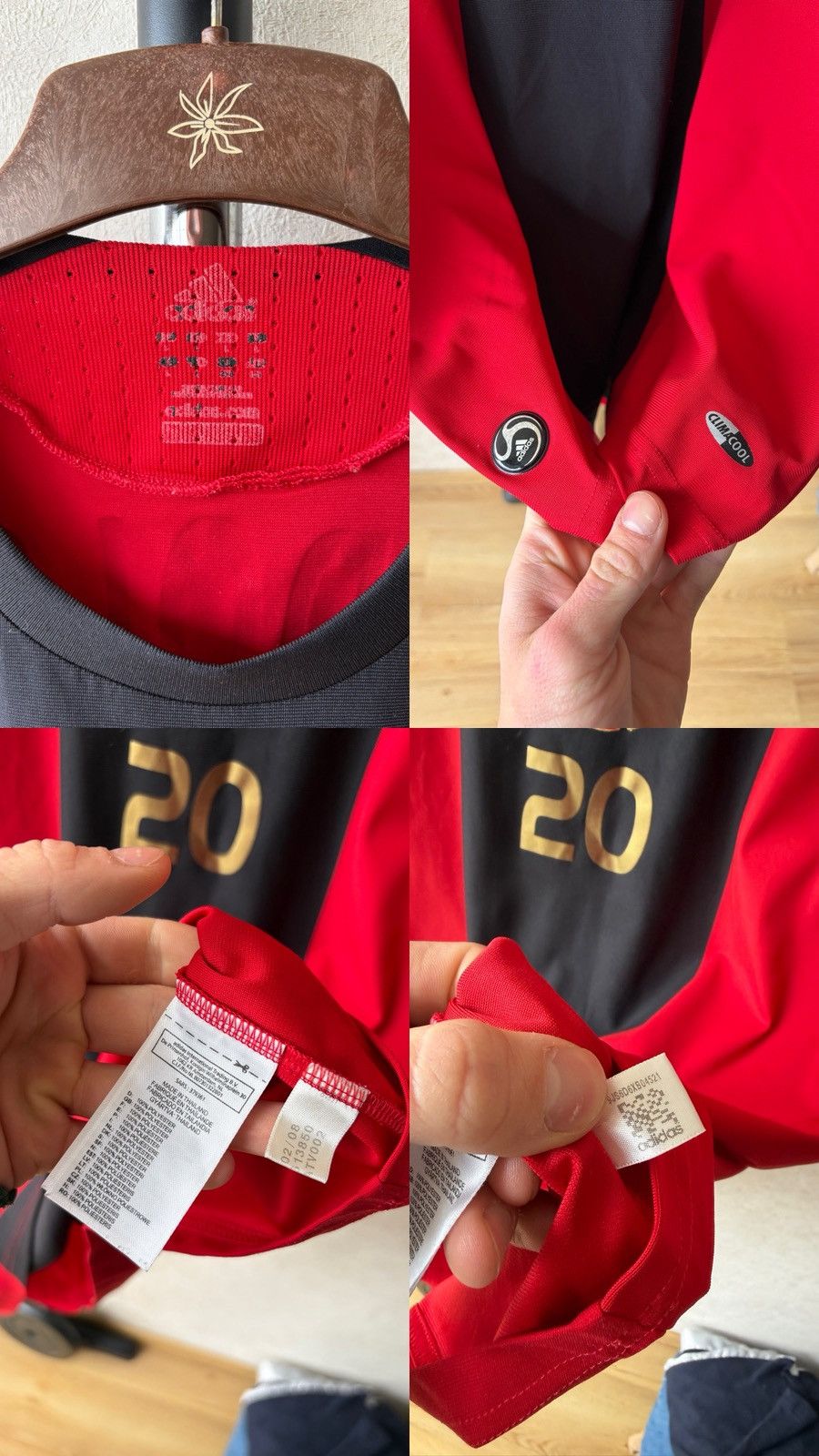 Adidas Germany 2008/2009 Podolski #20 Adidas Soccer Away Jersey Size US L / EU 52-54 / 3 - 7 Thumbnail