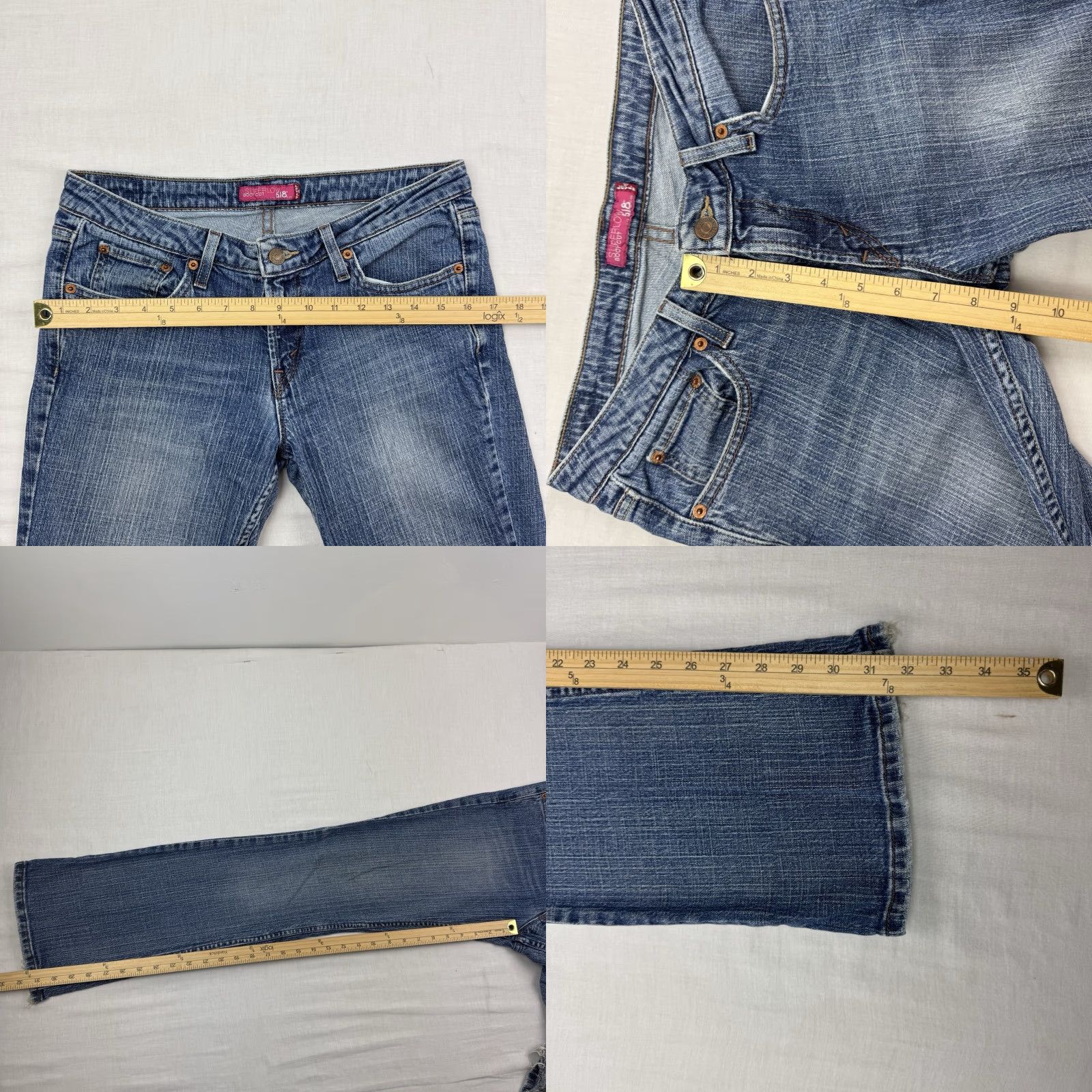 Levi's VINTAGE Levi's 518 Bootcut Jeans Womens 30x31 Hipster Y2K Low Blue Size 30" / US 8 / IT 44 - 8 Thumbnail