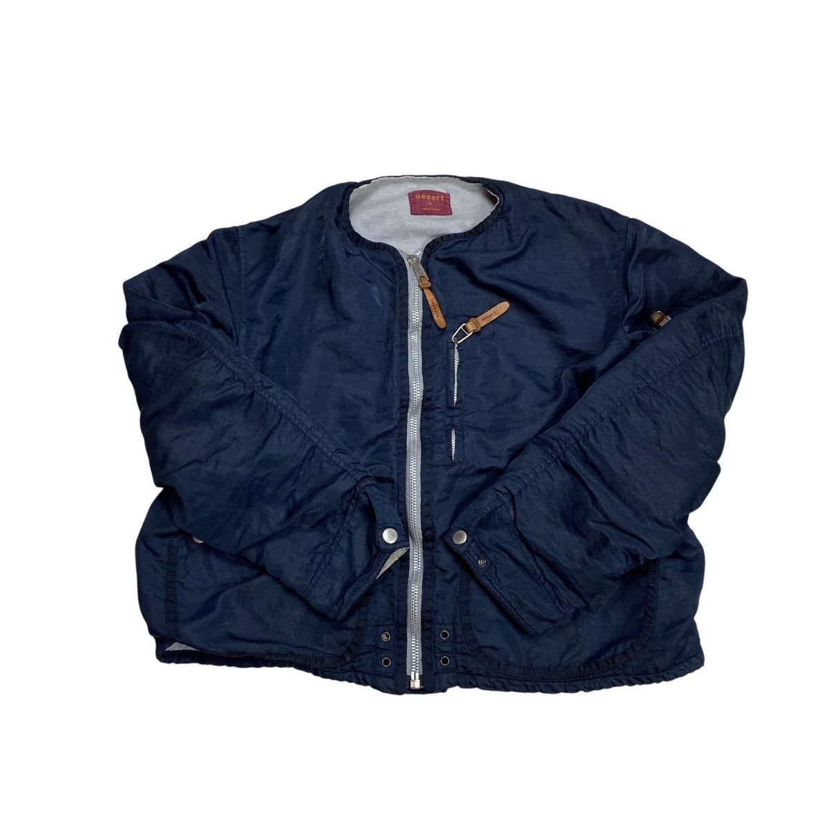 Dezert Rare Vintage Dezert + Collarless Bomber Jacket Boxy Fit Size US L / EU 52-54 / 3 - 4 Thumbnail