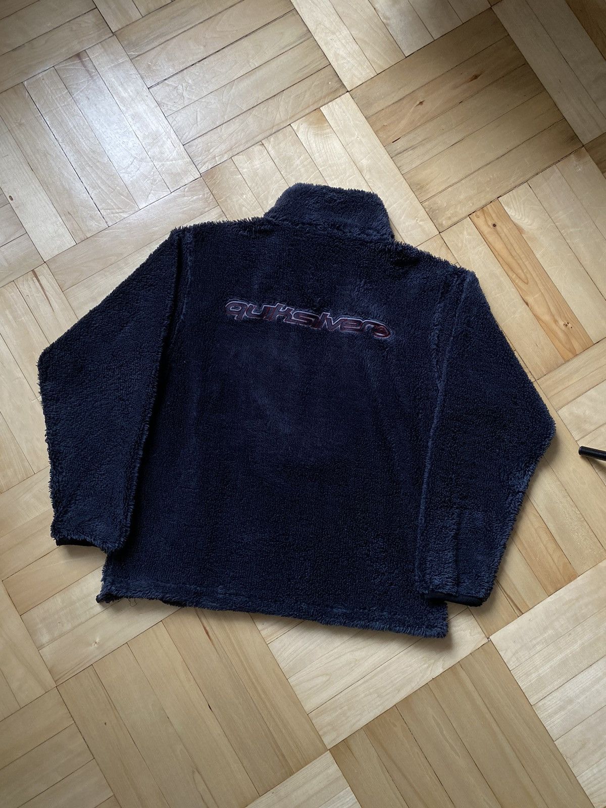 Quiksilver Quiksilver Vintage Rare Big Logo Teddy Surf Pocket Fleece Size US M / EU 48-50 / 2 - 2 Thumbnail
