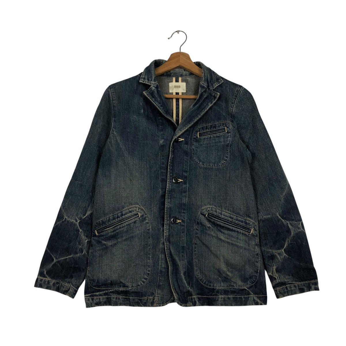 Japanese Brand 🔥VINTAGE CHORE DENIM JACKET BIKER DOMINGO ISSEY MIYAKE Size US S / EU 44-46 / 1 - 3 Thumbnail